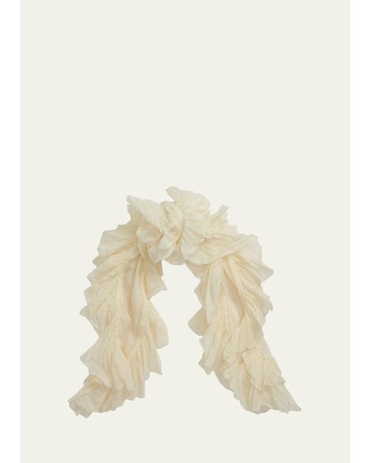 Ralph Lauren Collection Washed Organza Ruffle Scarf