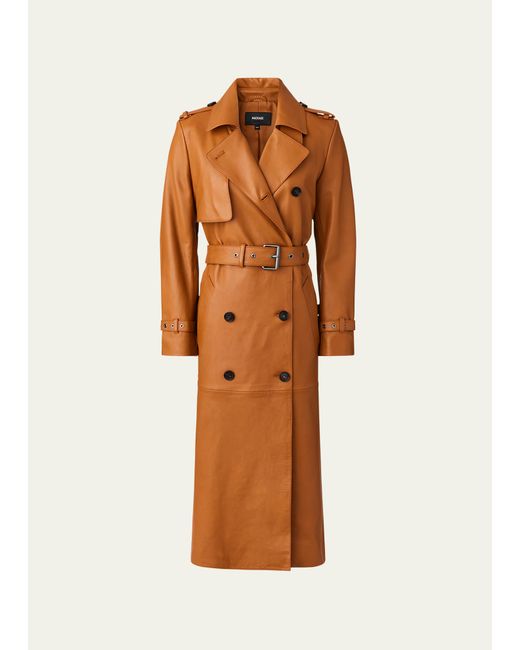Mackage Gael R Leather Belted Trench Coat