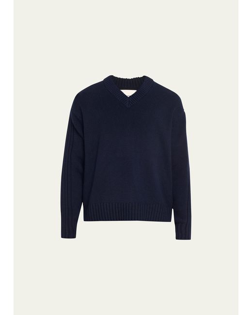 Lisa Yang Ribbed V-Neck Cashmere Sweater