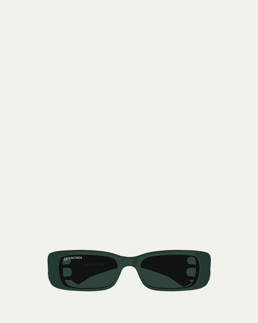 Balenciaga Logo Rectangle Acetate Sunglasses
