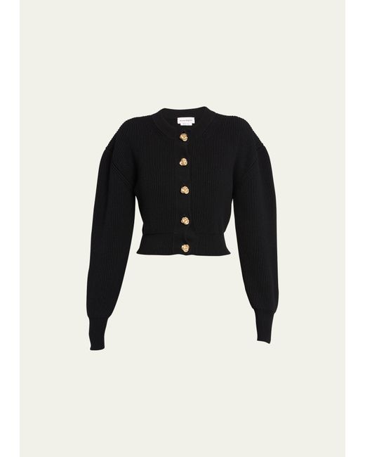 Alexander McQueen Knit Cardigan with Gold Knot Buttons