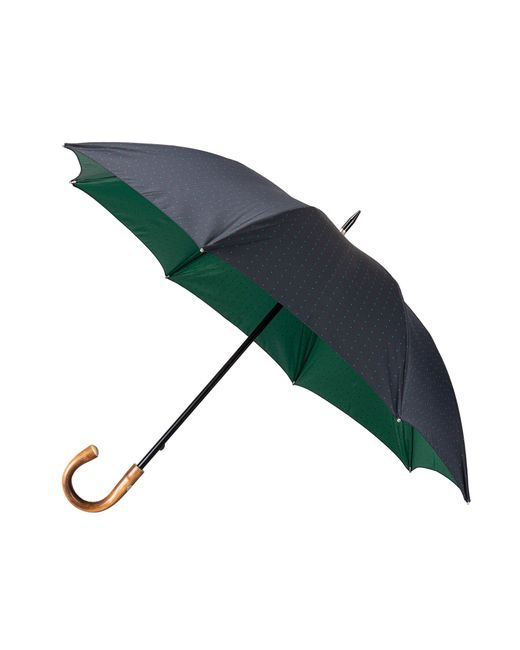 Bergdorf Goodman Pindot Umbrella w Chestnut Handle