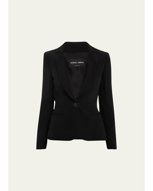 Giorgio Armani Cady Tailored Blazer Jacket