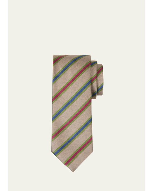 Charvet Schappe Silk Stripe Tie