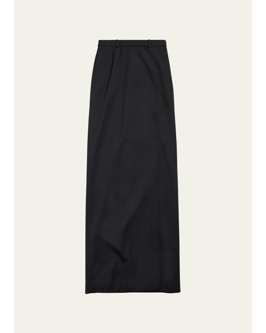 Balenciaga Slit Tailored Wool Skirt