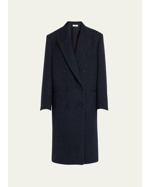 The Row Dhanila Long Double-Breasted Wool Coat
