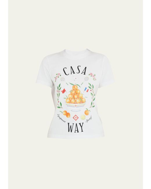 Casablanca Way Printed Fitted T-Shirt