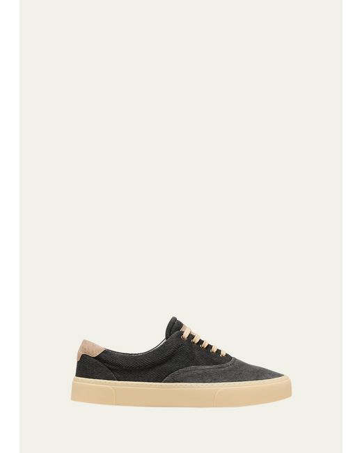 Brunello Cucinelli Textile and Suede Low-Top Sneakers