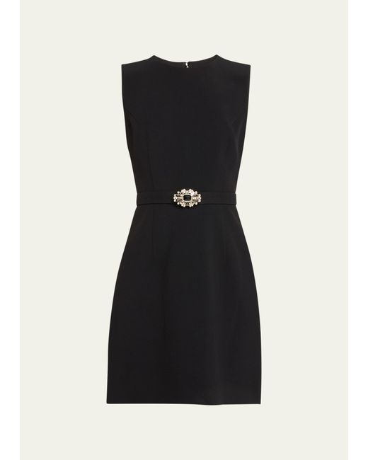 Andrew Gn Crystal Belted Mini Dress