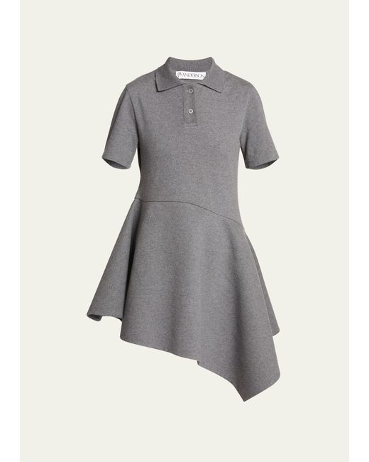 J.W.Anderson Asymmetric Short-Sleeve Mini Polo Dress