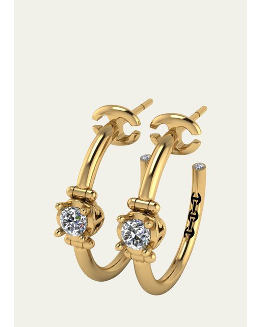 Hoorsenbuhs 18K Gold Hoop Earrings with Diamonds