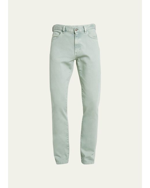 Z Zegna Cotton-Stretch Slim 5-Pocket Pants