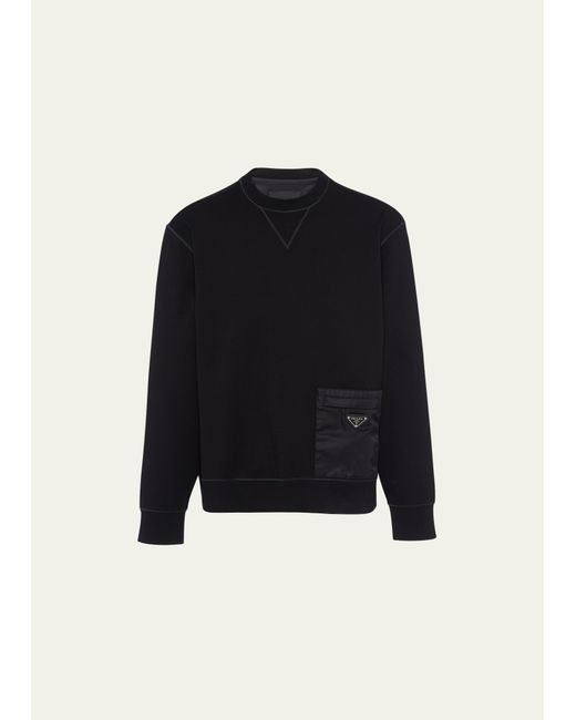Prada Felpa Sweatshirt with Re-Nylon Pocket
