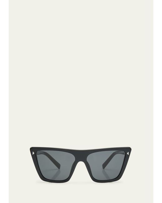 Prada Polarized Logo Acetate Butterfly Sunglasses