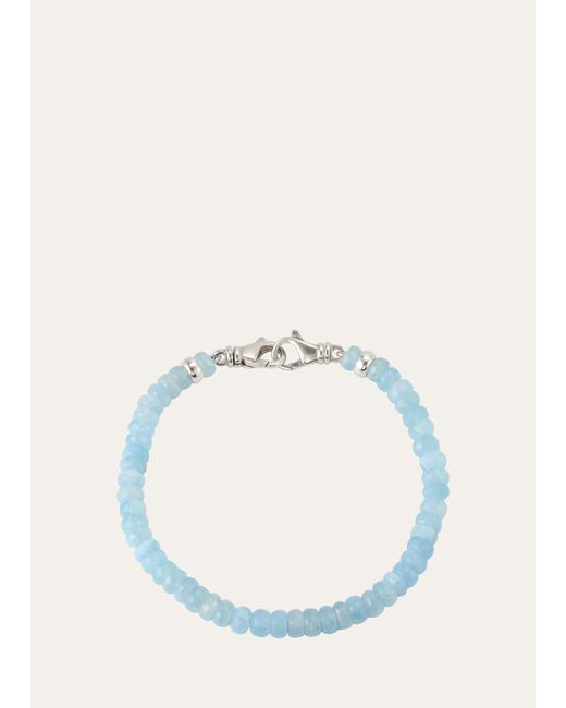 Lois Sasson Design Sterling and Aquamarine Beaded Bracelet