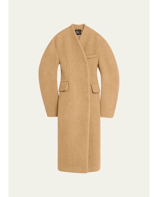 A.W.A.K.E. Mode Rounded Sleeve Wool Coat