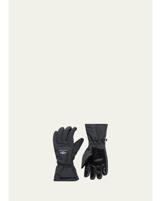 Balenciaga 3B Sports Icon Nylon and Leather Ski Gloves