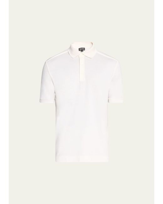 Z Zegna Cotton-Silk Polo Shirt