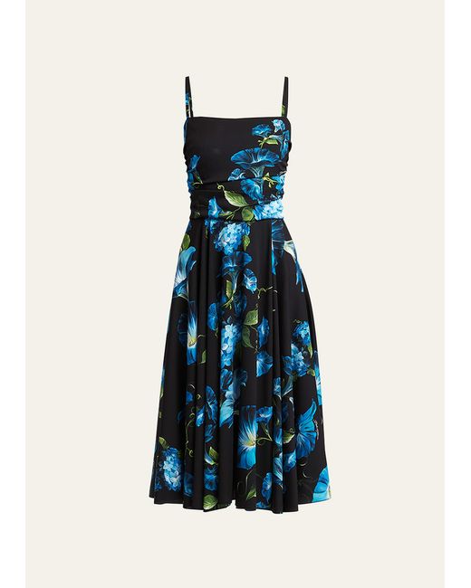 Dolce & Gabbana Bluebell Print Midi Dress