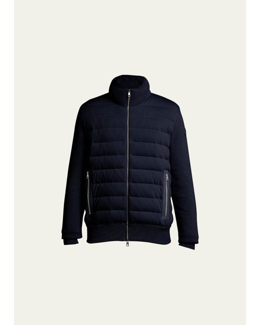 Moncler Quilted Zip-Front Cardigan