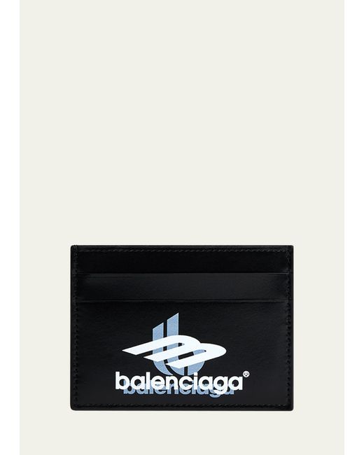 Balenciaga Sport Logo Leather Card Holder