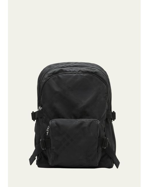 Burberry Nylon Jacquard Check Backpack