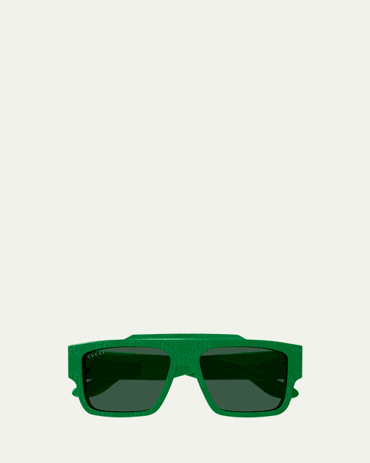 Gucci GG1460Sm Acetate Rectangle Sunglasses