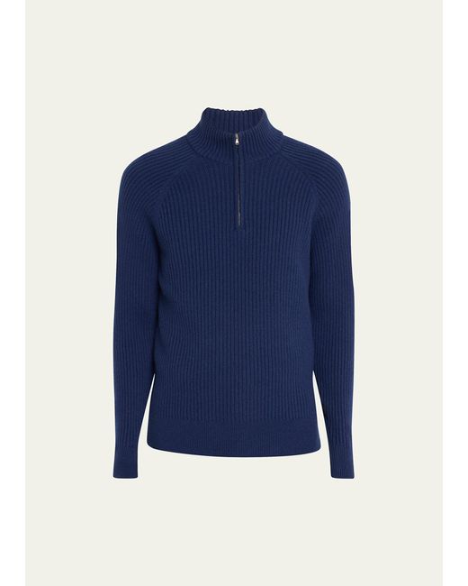 Bergdorf Goodman 7-Gauge Ribbed Cashmere Sweater