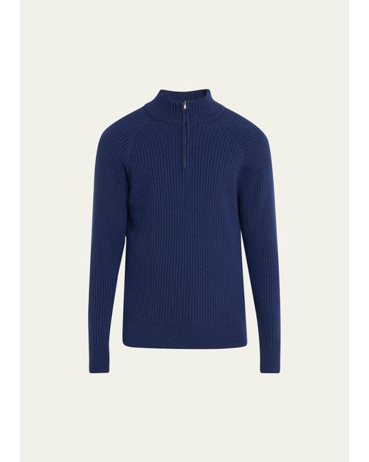 Bergdorf Goodman 7-Gauge Ribbed Cashmere Sweater