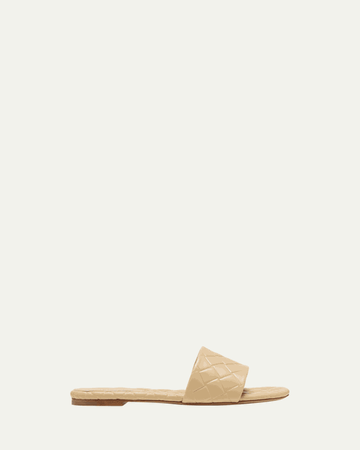 Bottega Veneta Quilted Leather Flat Slide Sandals