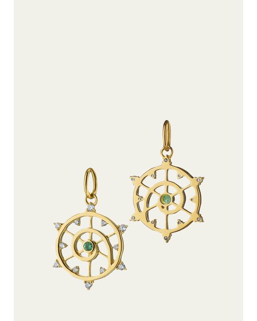 Monica Rich Kosann 18k Yellow Gold Mini Emerald Venus Charm
