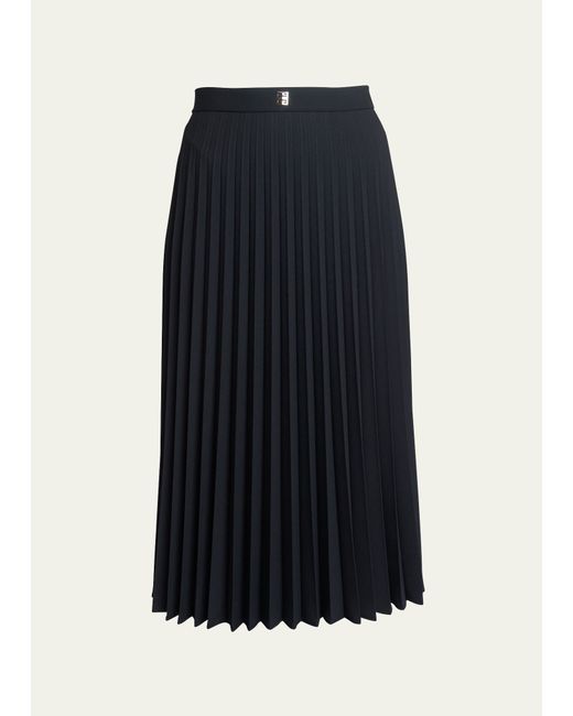 Givenchy Pleated Wool Midi Skirt