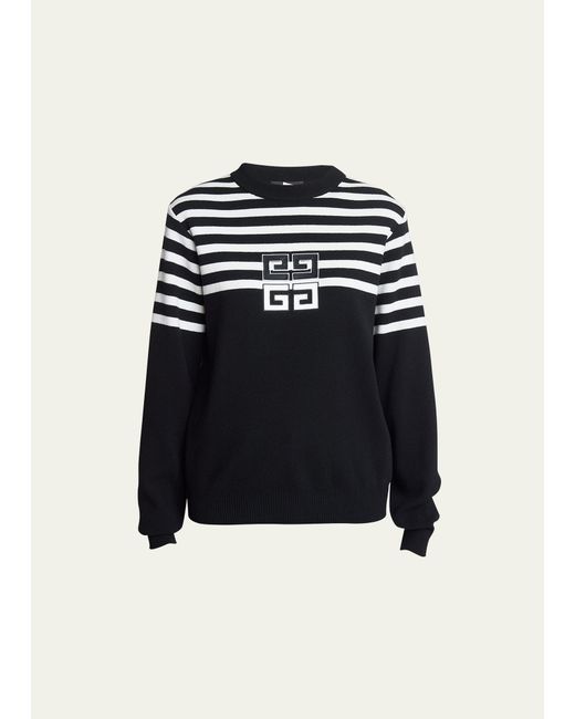 Givenchy Cropped Wool Sweater with Logo Embroidery