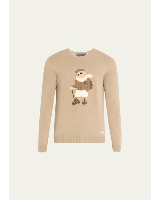Ralph Lauren Cashmere Bear-Patch Sweater