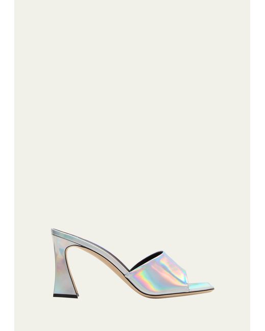 Giuseppe Zanotti Design Iridescent Block-Heel Mule Sandals