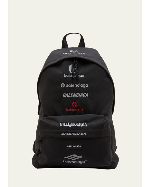 Balenciaga Explorer Multilogo Nylon Backpack