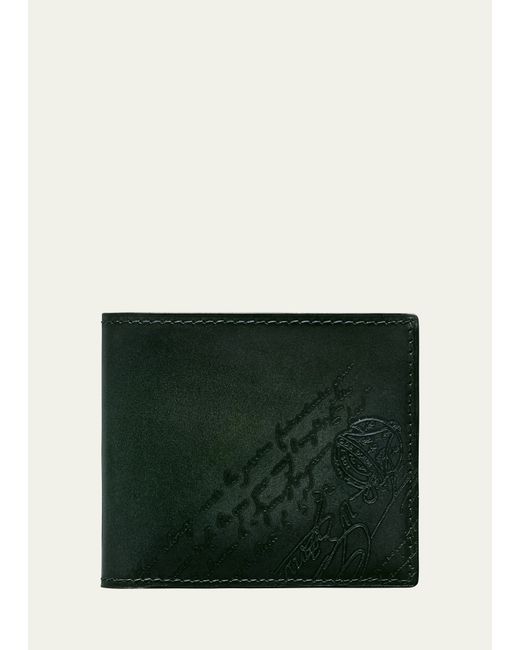 Berluti Makore Scritto Leather Bifold Wallet