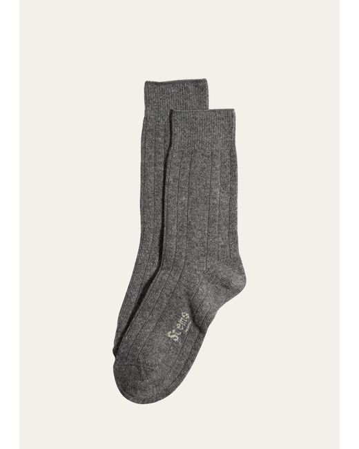 Stems Ribbed Lux Cashmere Socks