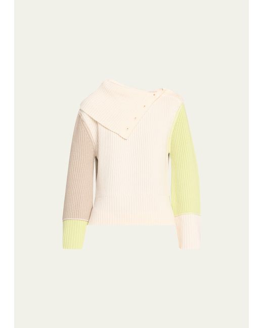 Simkhai Flores Colorblock Wool and Cashmere Sweater