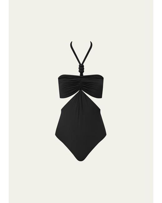 Maygel Coronel Onassis Halter Cutout One-Piece Swimsuit