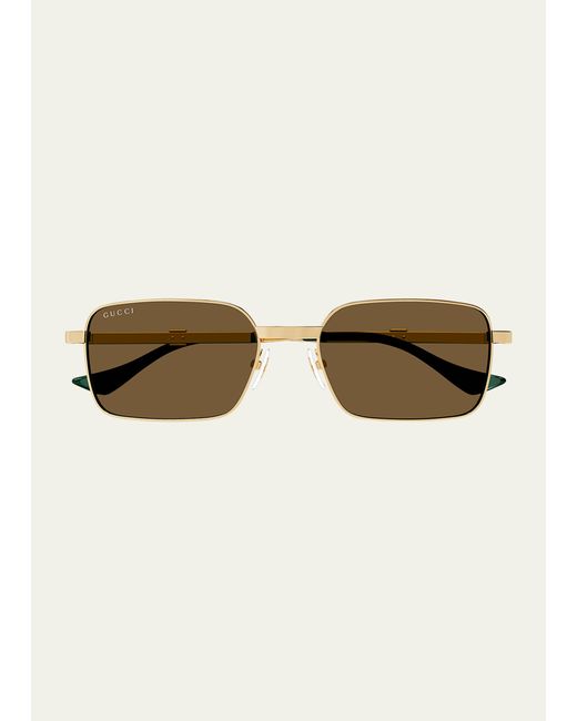 Gucci Metal Rectangle Sunglasses