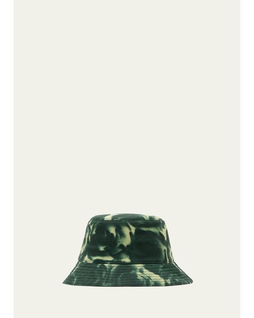Burberry Rose Print Waxed Cotton Bucket Hat
