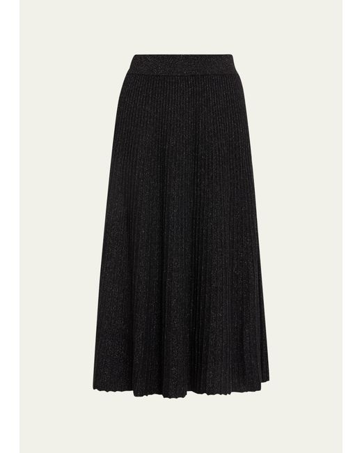 Lisa Yang Amelia Cashmere Sparkle Knit Midi Skirt