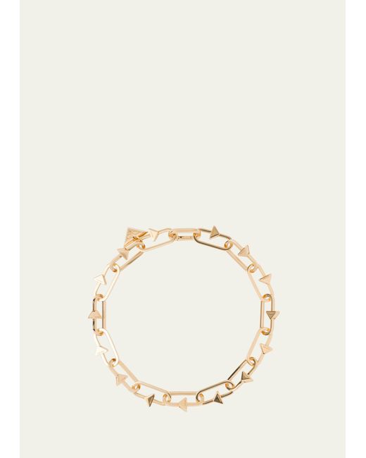 Prada Triangle Chain Brass Necklace