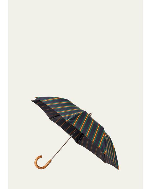 Bergdorf Goodman Stripe Folding Umbrella
