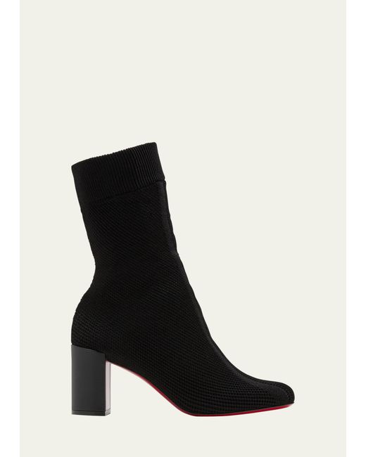 Christian Louboutin Beyonstage Red Sole Knit Mid-Calf Boots