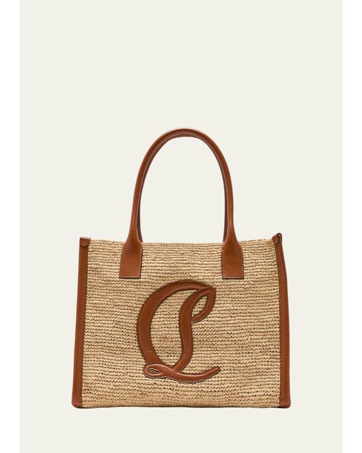 Christian Louboutin By My Side Large Tote Raffia with CL Logo