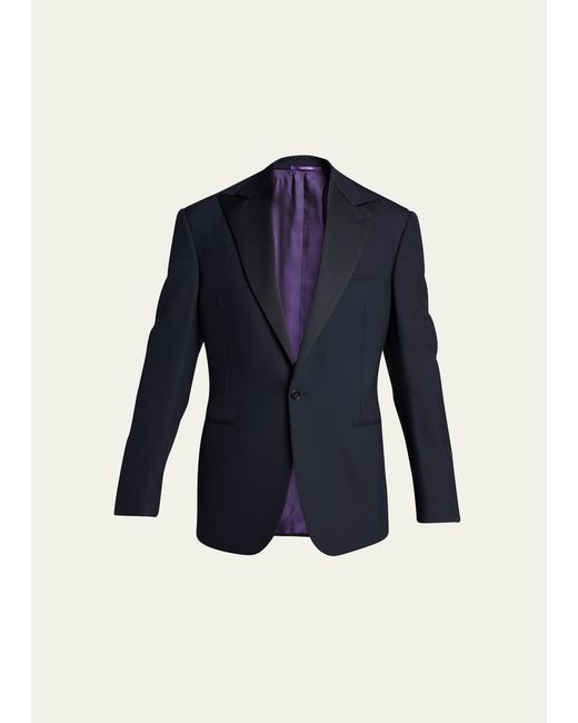 Ralph Lauren Purple Label Barathea Solid Wool Tuxedo