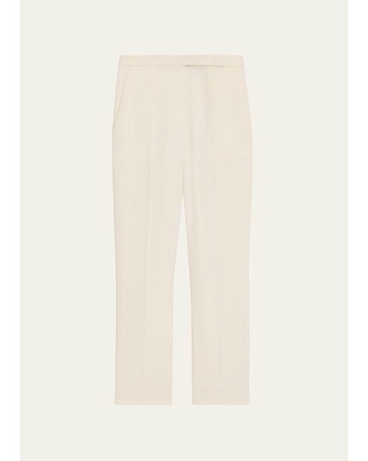 Theory High-Waist Slim Cropped Admiral Crepe Pants