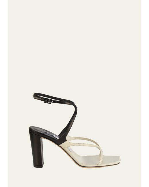 Jimmy Choo Azie Bicolor Ankle-Strap Sandals